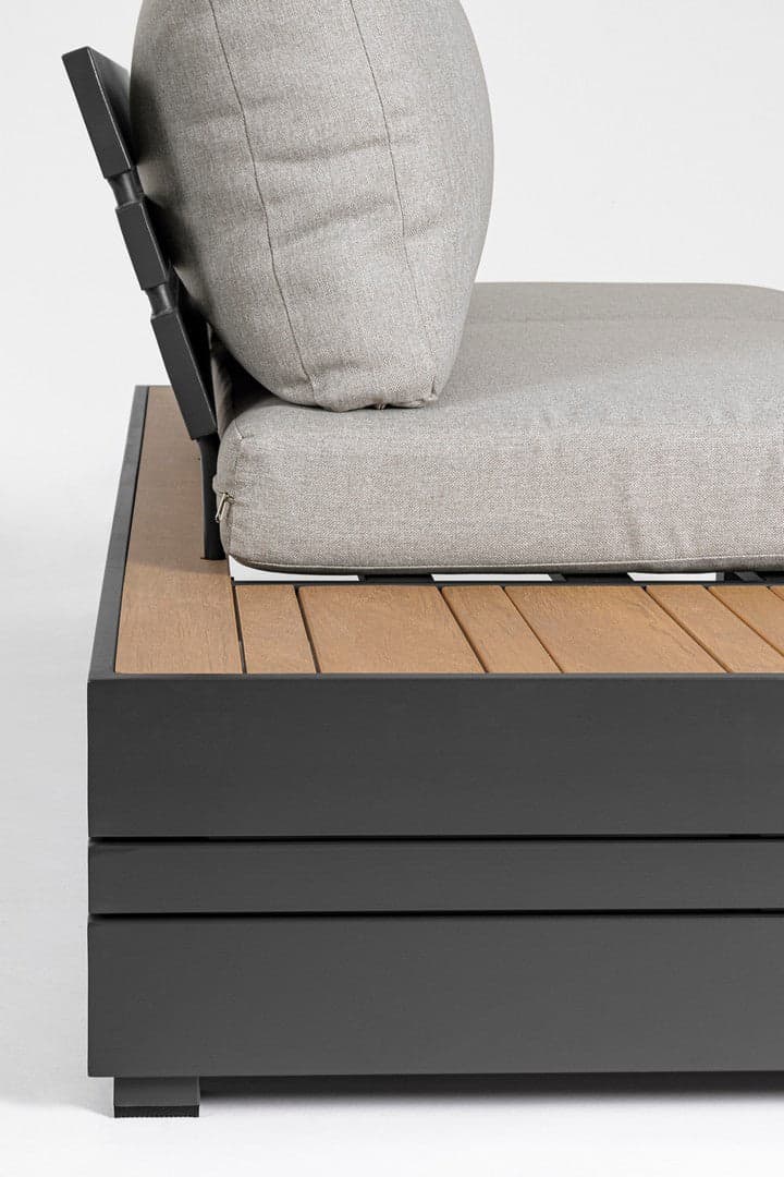 Salotto angolare con tavolino "Osten" struttura in alluminio, per veranda e giardino in Set di mobili Decor Space - Altamura, commercioVirtuoso.it