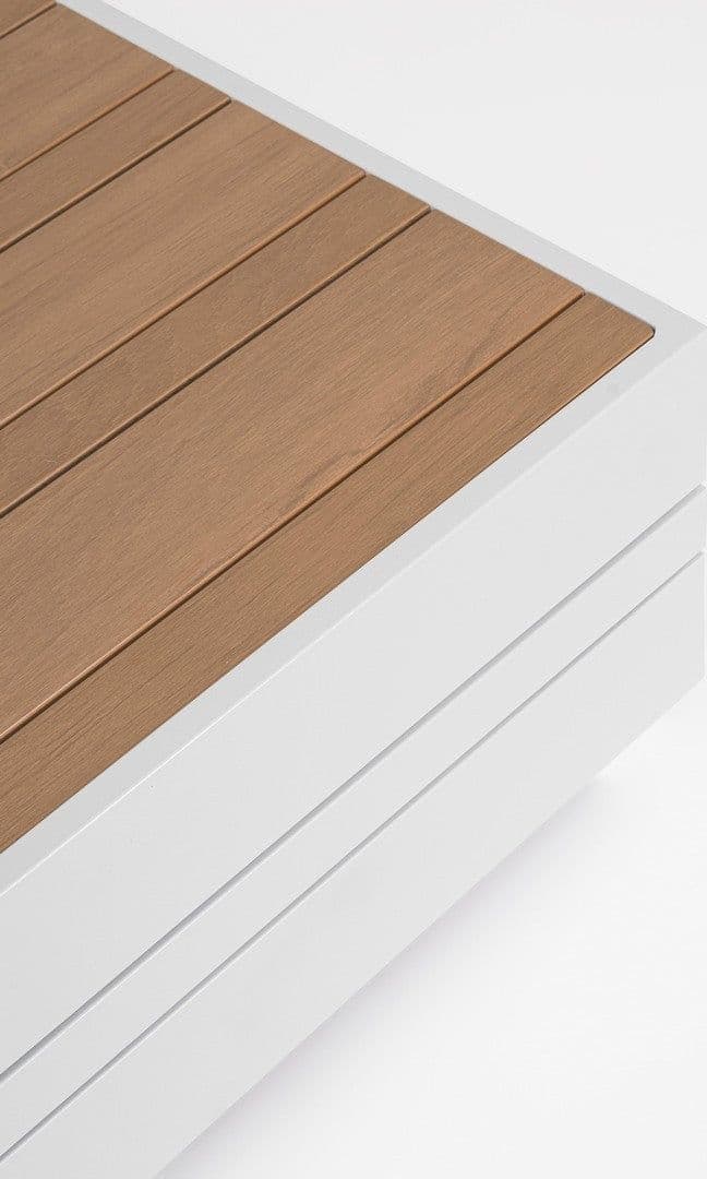 Salotto angolare con tavolino "Osten" struttura in alluminio, per veranda e giardino in Set di mobili Decor Space - Altamura, commercioVirtuoso.it