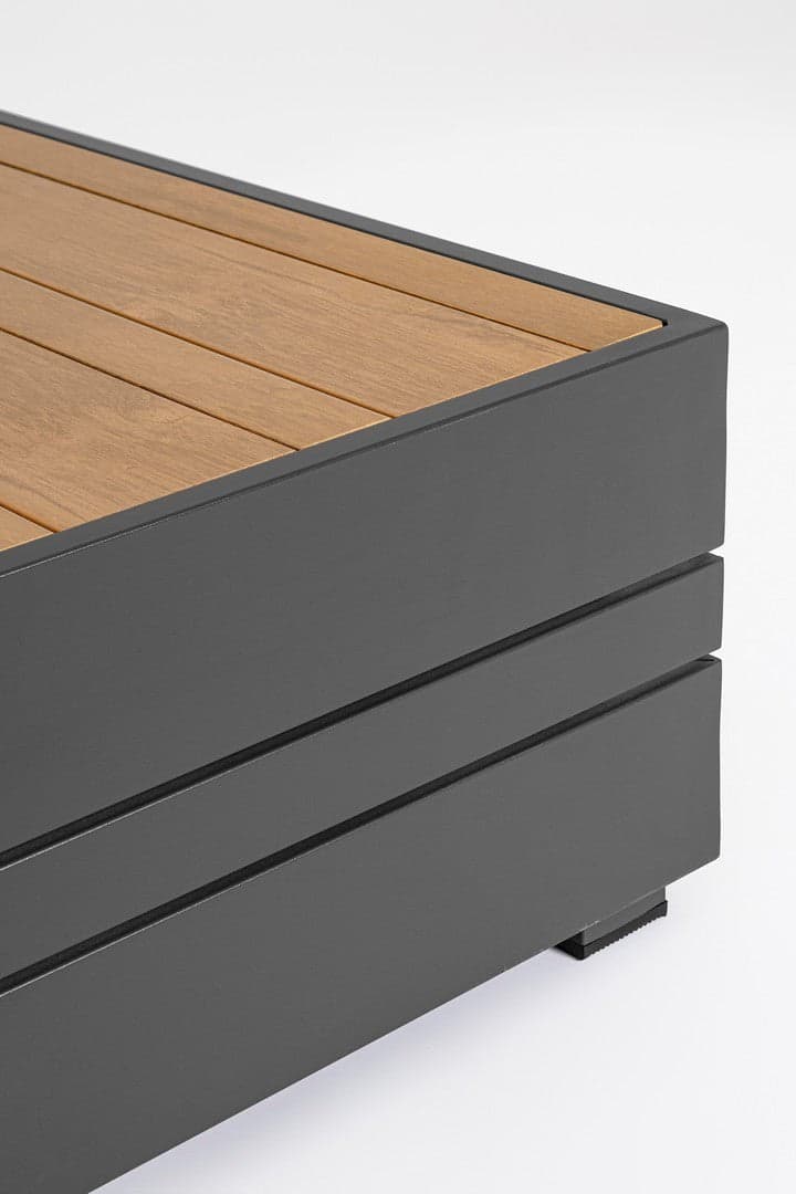 Salotto angolare con tavolino "Osten" struttura in alluminio, per veranda e giardino in Set di mobili Decor Space - Altamura, commercioVirtuoso.it