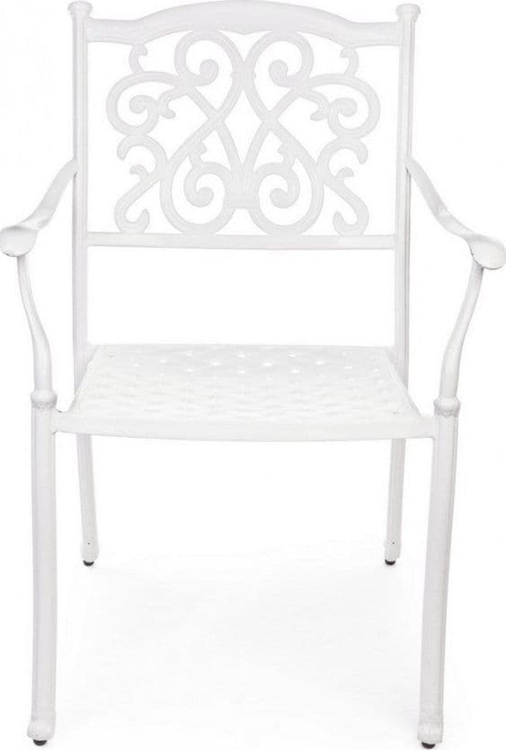 Poltrona con braccioli "Ivrea", in alluminio pressofuso effetto lucido, da 65 cm in Poltrone Decor Space - Altamura, commercioVirtuoso.it