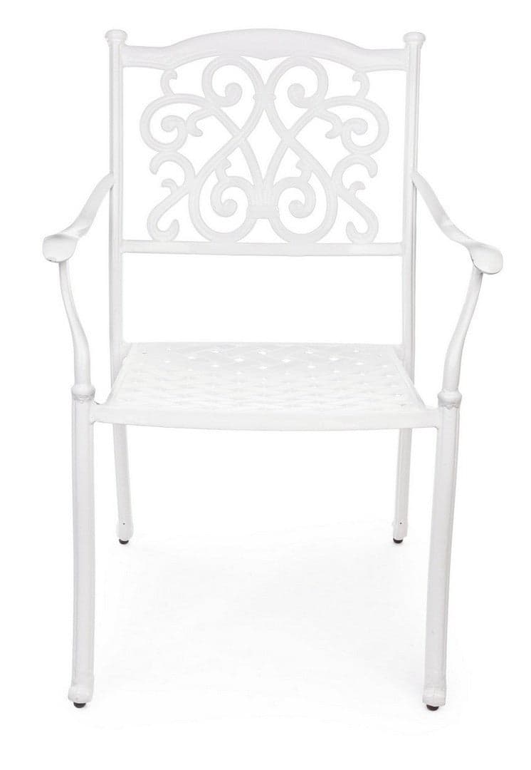 Poltrona con braccioli "Ivrea", in alluminio pressofuso effetto lucido, da 65 cm in Poltrone Decor Space - Altamura, commercioVirtuoso.it
