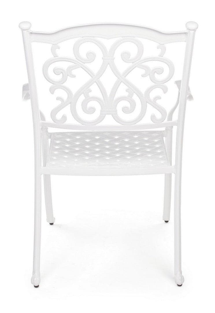 Poltrona con braccioli "Ivrea", in alluminio pressofuso effetto lucido, da 65 cm in Poltrone Decor Space - Altamura, commercioVirtuoso.it