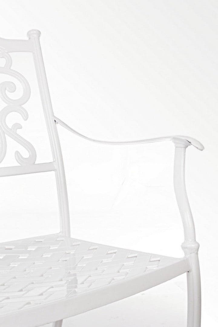 Poltrona con braccioli "Ivrea", in alluminio pressofuso effetto lucido, da 65 cm in Poltrone Decor Space - Altamura, commercioVirtuoso.it