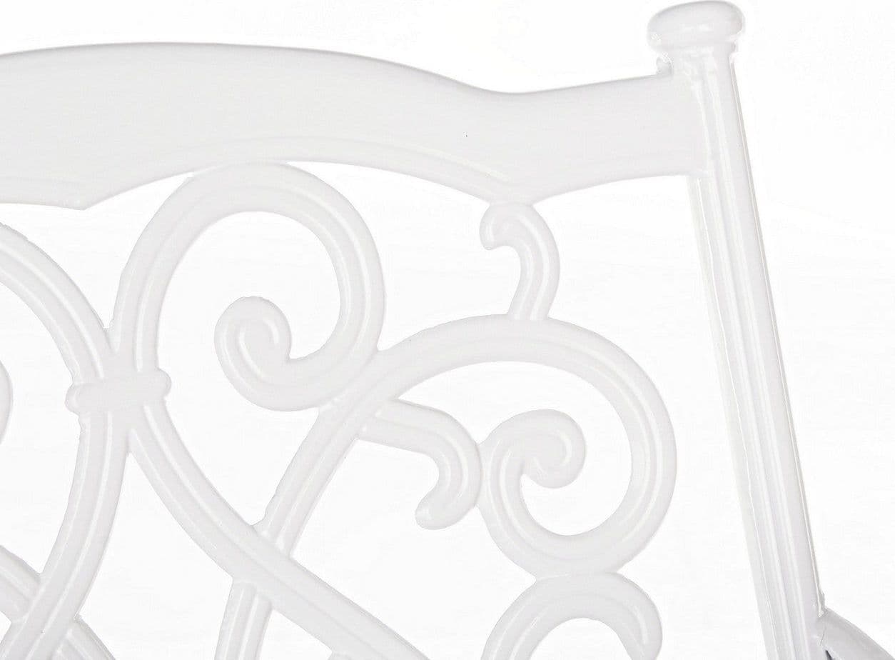 Poltrona con braccioli "Ivrea", in alluminio pressofuso effetto lucido, da 65 cm in Poltrone Decor Space - Altamura, commercioVirtuoso.it