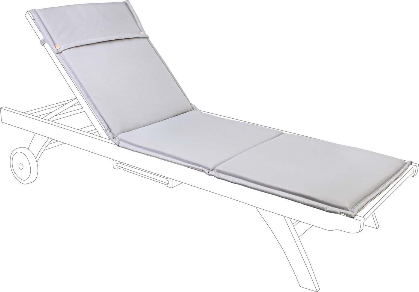 Cuscino per lettino da esterno per spiaggine , idrorepellente 190 x 62 cm Giardino e giardinaggio/Arredamento da giardino e accessori/Cuscini/Cuscini per divani Decor Space - Altamura, Commerciovirtuoso.it