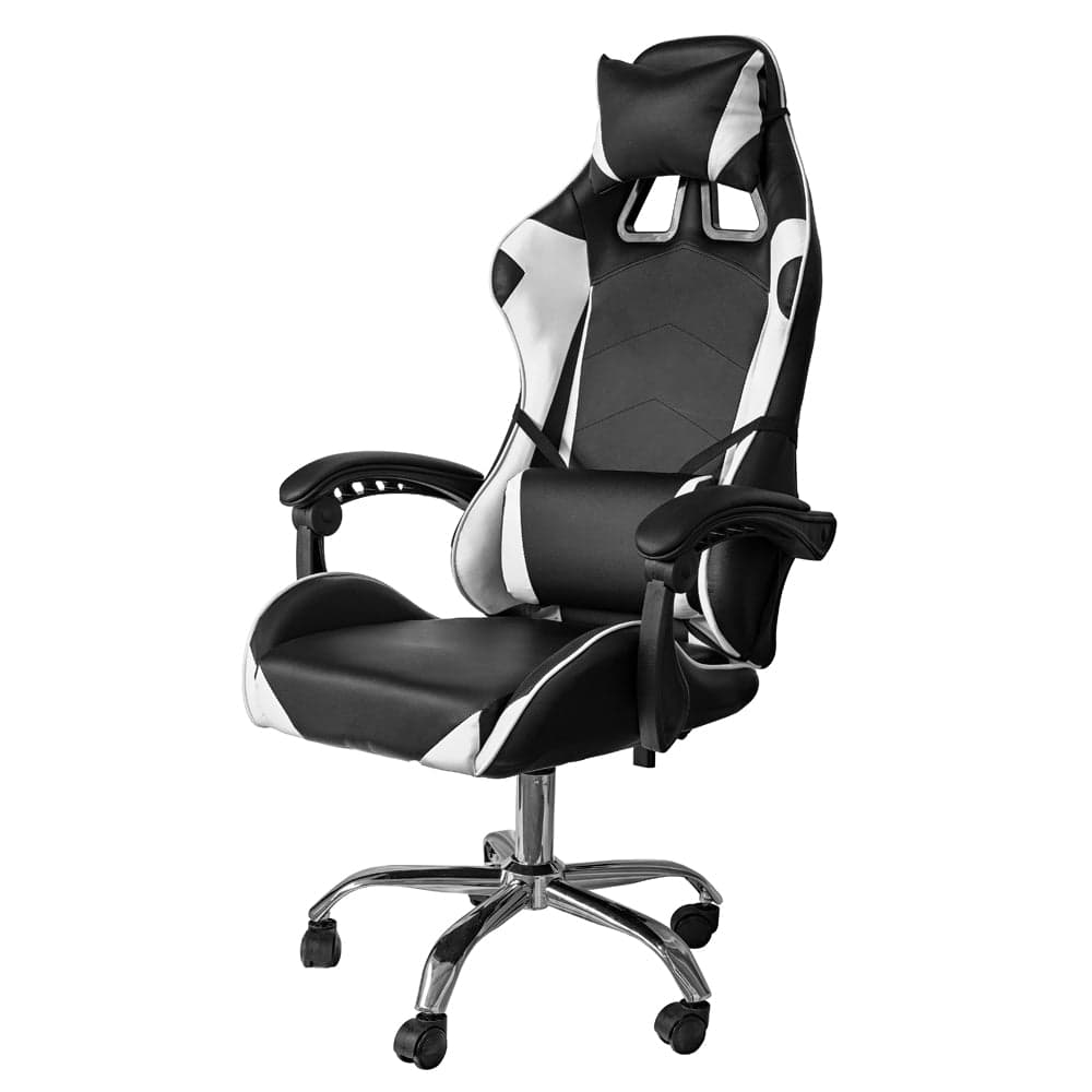 Poltrona Gaming reclinabile da ufficio con supporto lombare e poggiatesta Bianco in Sedie da scrivania Decor Space - Altamura, commercioVirtuoso.it