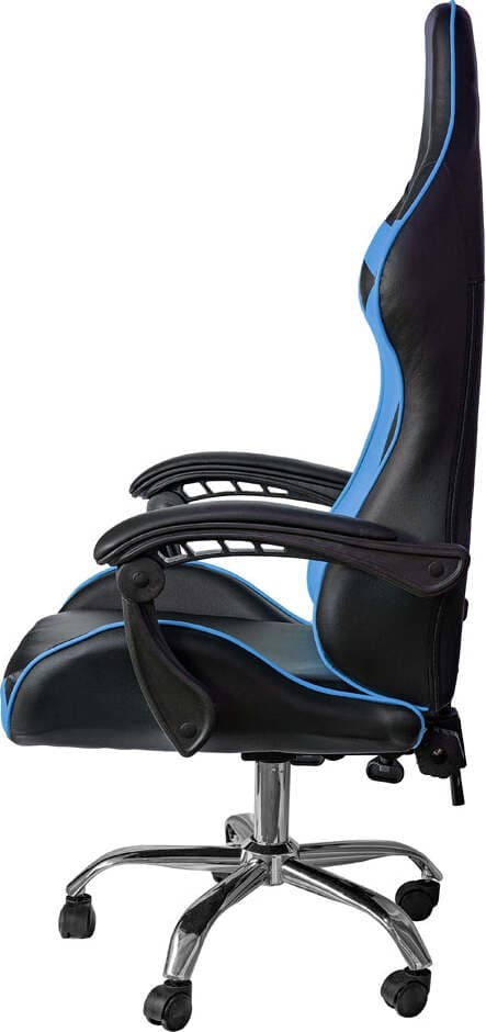 Poltrona Gaming reclinabile da ufficio con supporto lombare e poggiatesta Blu Casa e cucina/Arredamento/Studio/Sedie e Sgabelli/Sedie da scrivania Decor Space - Altamura, Commerciovirtuoso.it