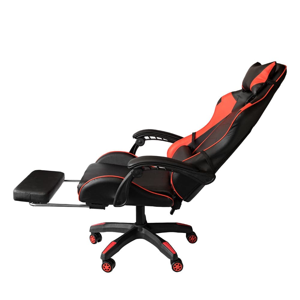 Poltrona Gaming reclinabile da ufficio con supporto lombare e poggiapiedi Rossa in Sedie da scrivania Decor Space - Altamura, commercioVirtuoso.it