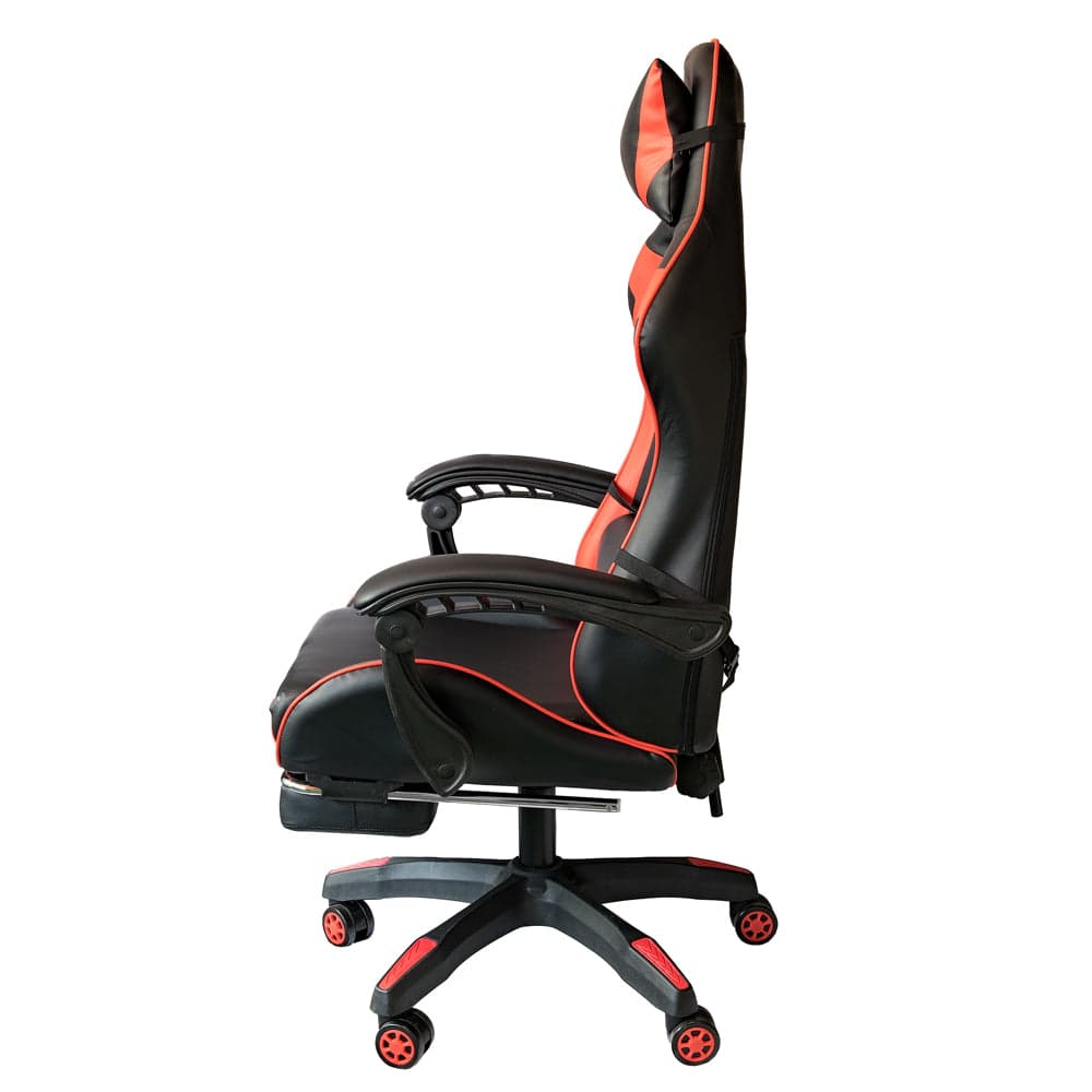 Poltrona Gaming reclinabile da ufficio con supporto lombare e poggiapiedi Rossa in Sedie da scrivania Decor Space - Altamura, commercioVirtuoso.it