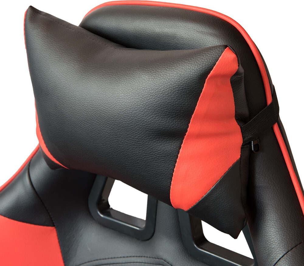 Poltrona Gaming reclinabile da ufficio con supporto lombare e poggiapiedi Rossa Casa e cucina/Arredamento/Studio/Sedie e Sgabelli/Sedie da scrivania Decor Space - Altamura, Commerciovirtuoso.it