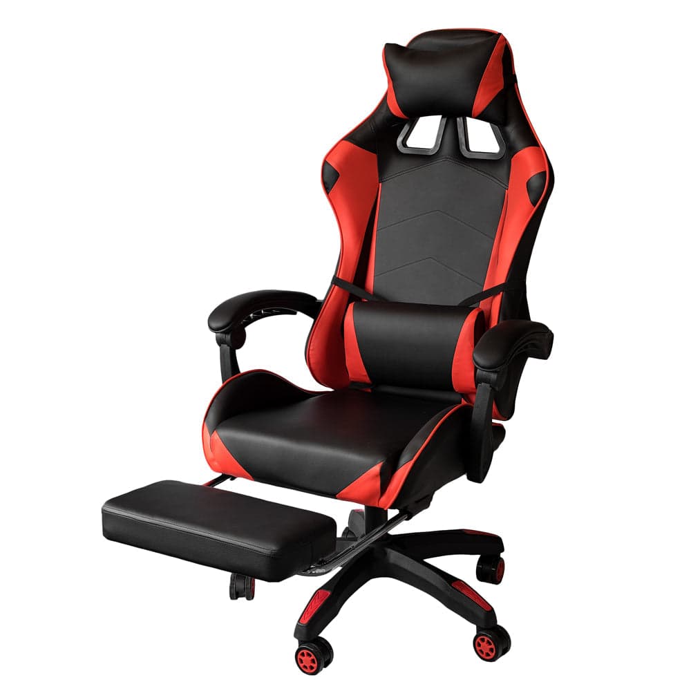 Poltrona Gaming reclinabile da ufficio con supporto lombare e poggiapiedi Rossa in Sedie da scrivania Decor Space - Altamura, commercioVirtuoso.it