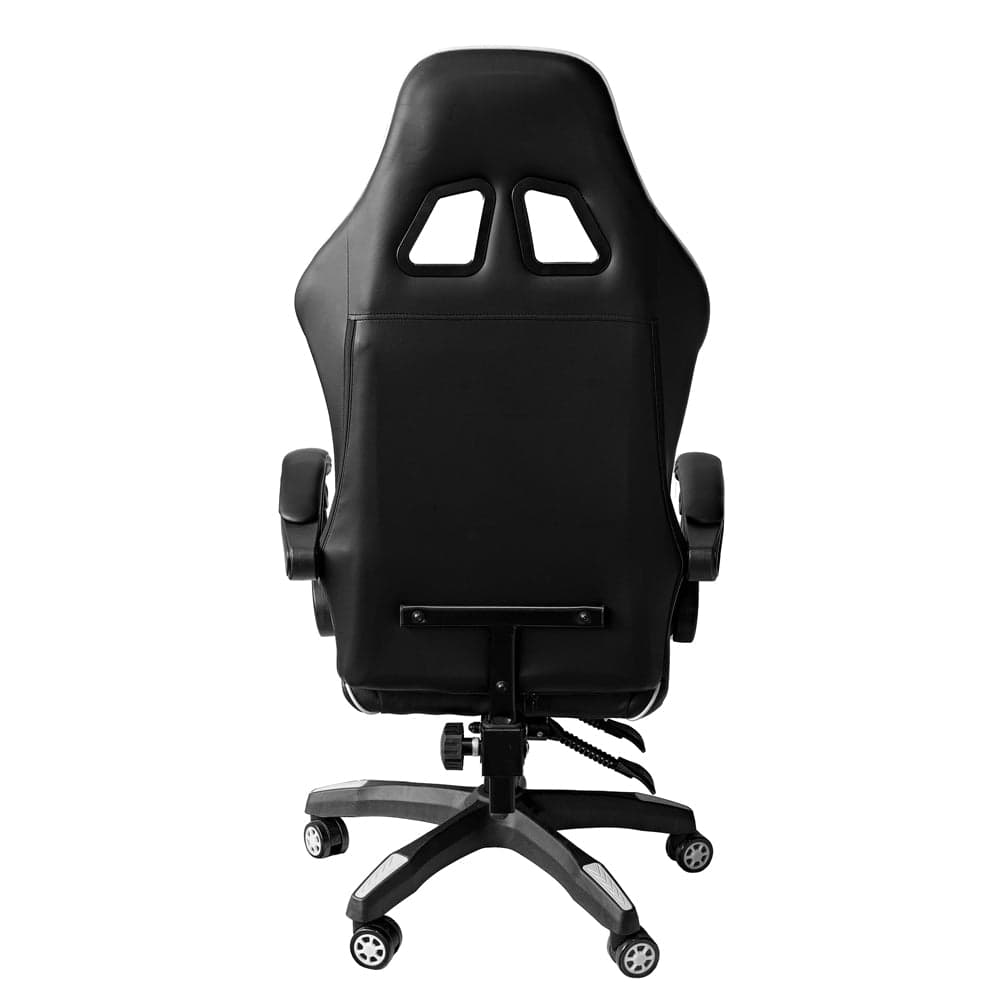 Poltrona Gaming reclinabile da ufficio con supporto lombare e poggiapiedi Bianco in Sedie da scrivania Decor Space - Altamura, commercioVirtuoso.it