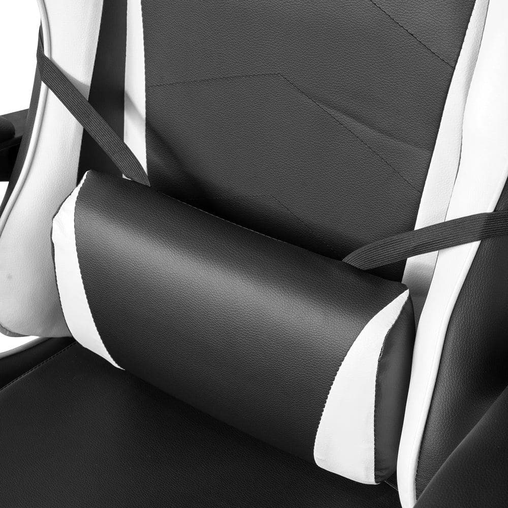 Poltrona Gaming reclinabile da ufficio con supporto lombare e poggiapiedi Bianco Casa e cucina/Arredamento/Studio/Sedie e Sgabelli/Sedie da scrivania Decor Space - Altamura, Commerciovirtuoso.it