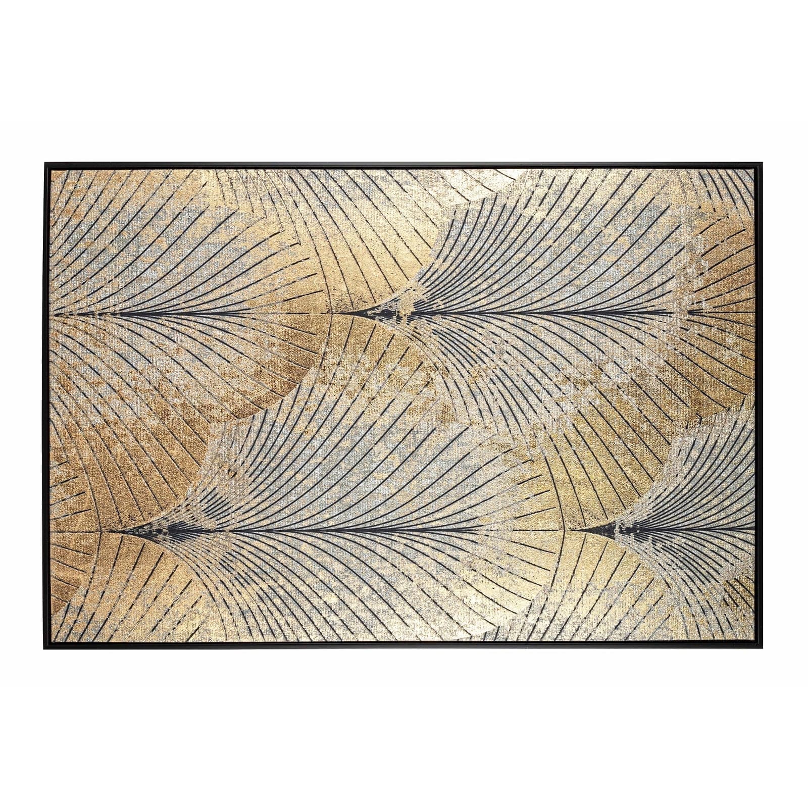 Quadro moderno Stampa su tela Oro su nero 83 X 122 cm minimalista bold in Poster e stampe Decor Space - Altamura, commercioVirtuoso.it