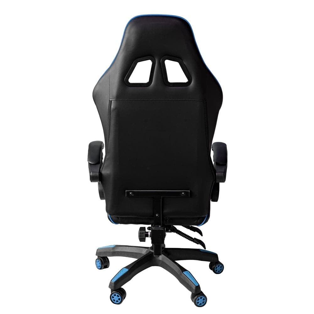 Poltrona Gaming reclinabile da ufficio con supporto lombare e poggiapiedi Blu Casa e cucina/Arredamento/Studio/Sedie e Sgabelli/Sedie da scrivania Decor Space - Altamura, Commerciovirtuoso.it
