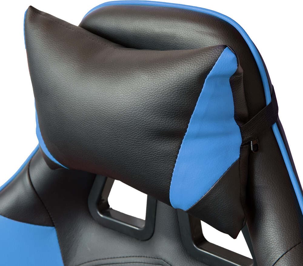 Poltrona Gaming reclinabile da ufficio con supporto lombare e poggiapiedi Blu Casa e cucina/Arredamento/Studio/Sedie e Sgabelli/Sedie da scrivania Decor Space - Altamura, Commerciovirtuoso.it