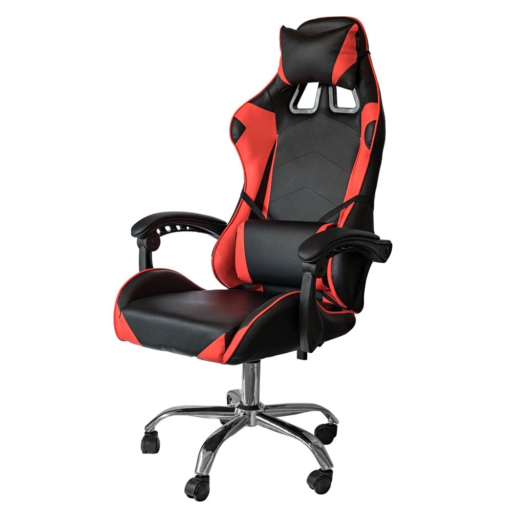 Poltrona Gaming reclinabile da ufficio con supporto lombare e poggiatesta Rosso in Sedie da scrivania Decor Space - Altamura, commercioVirtuoso.it