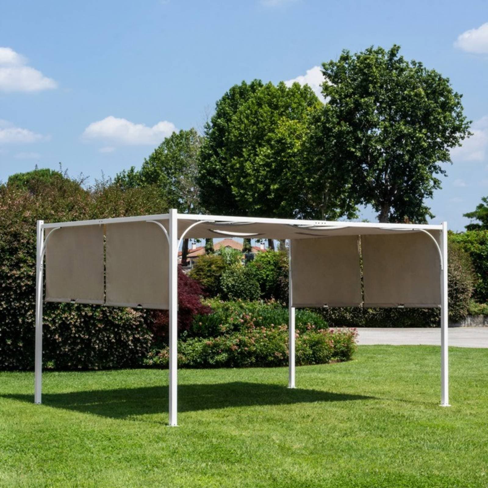 Gazebo moderno per giardino e veranda "Slide", pergolato scorrevole di design in Gazebo Decor Space - Altamura, commercioVirtuoso.it