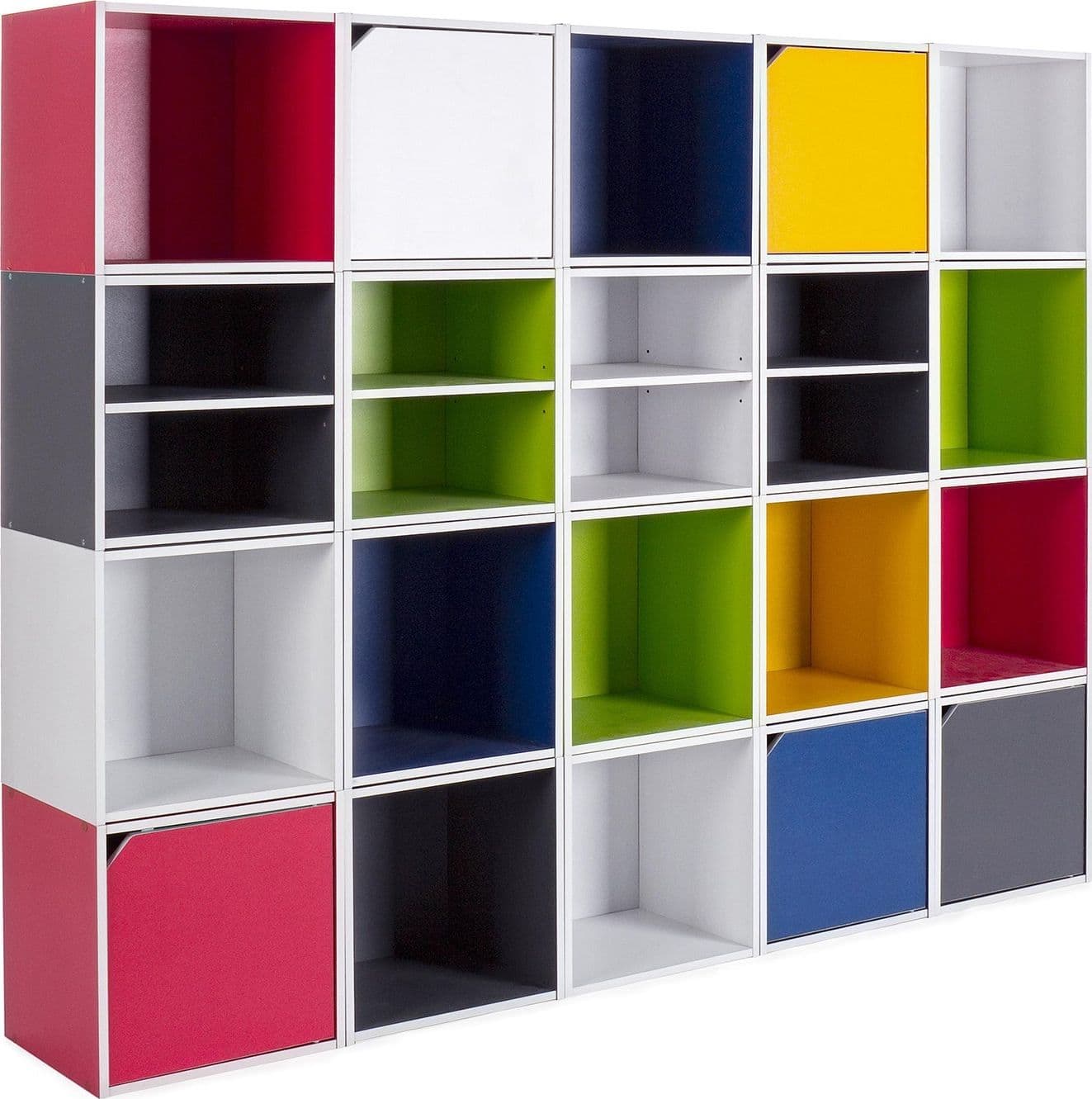 Cubo mensola 35 cm componibile a libreria arredamento moderno - 24