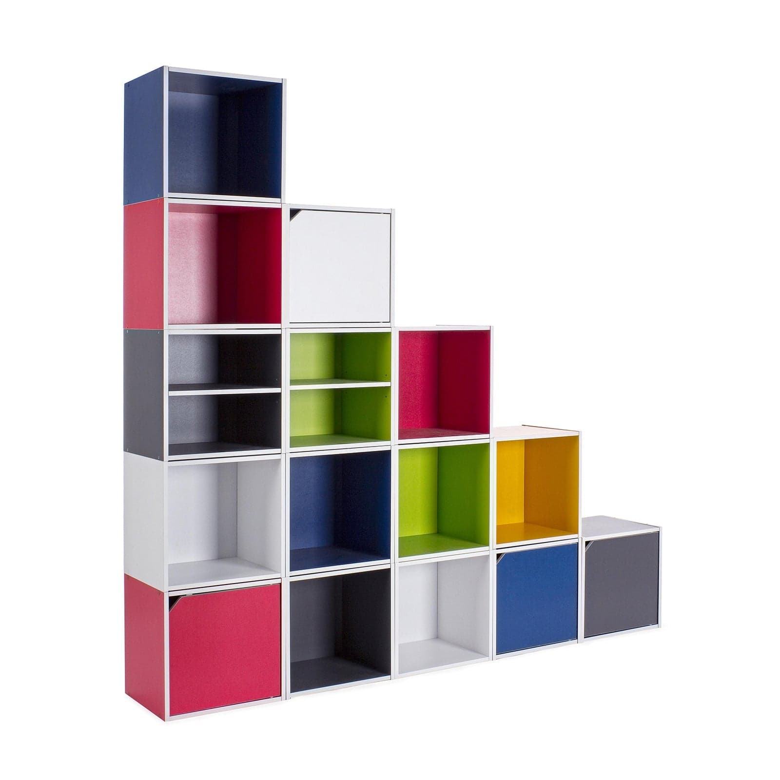 Cubo mensola 35 cm componibile a libreria arredamento moderno - 25