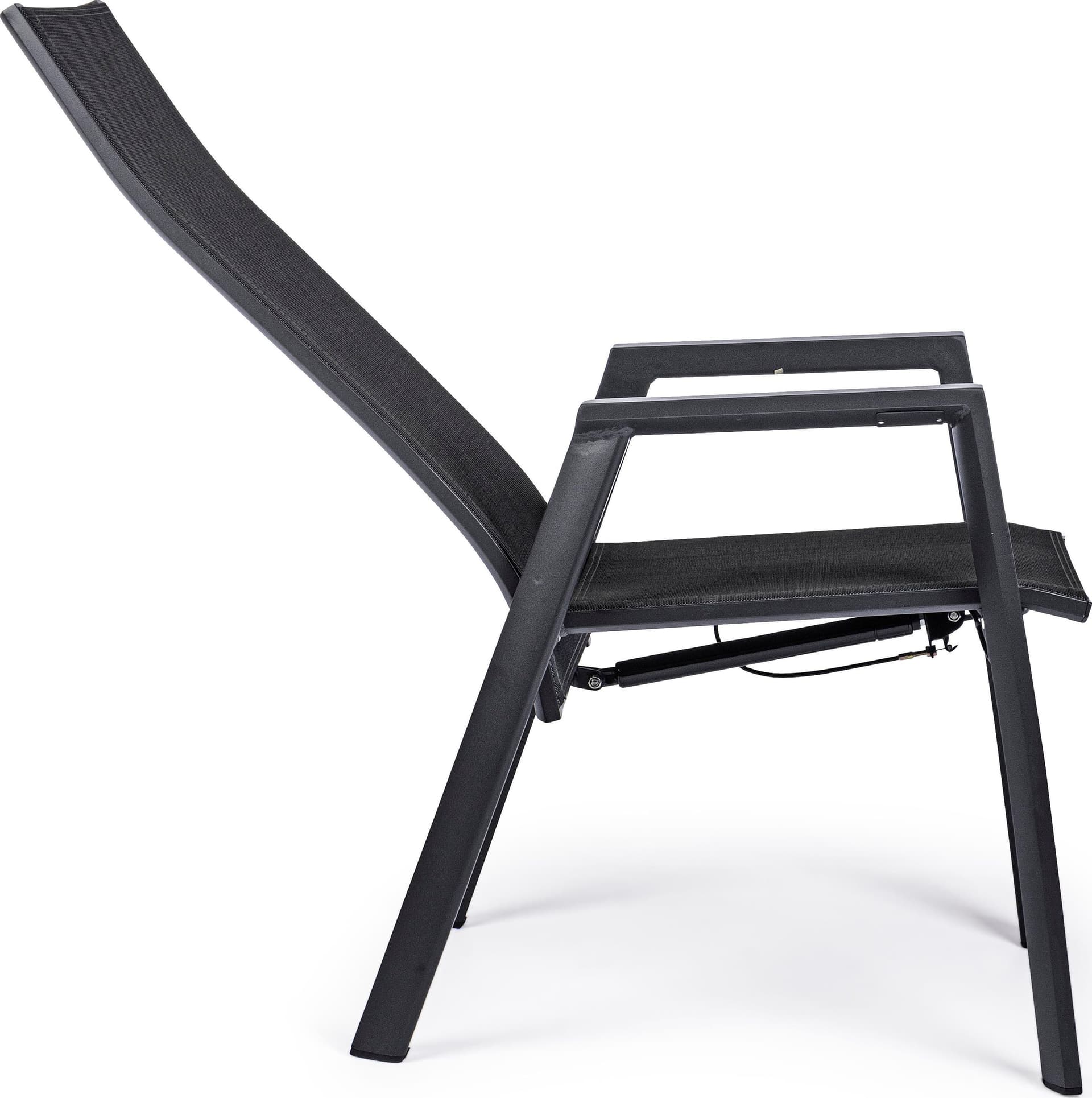 Poltrona antracite "Steven" in alluminio e texilene reclinabile in 7 posizioni da giardino e veranda Giardino e giardinaggio/Arredamento da giardino e accessori/Sedie/Sedie per tavolo da giardino Decor Space - Altamura, Commerciovirtuoso.it