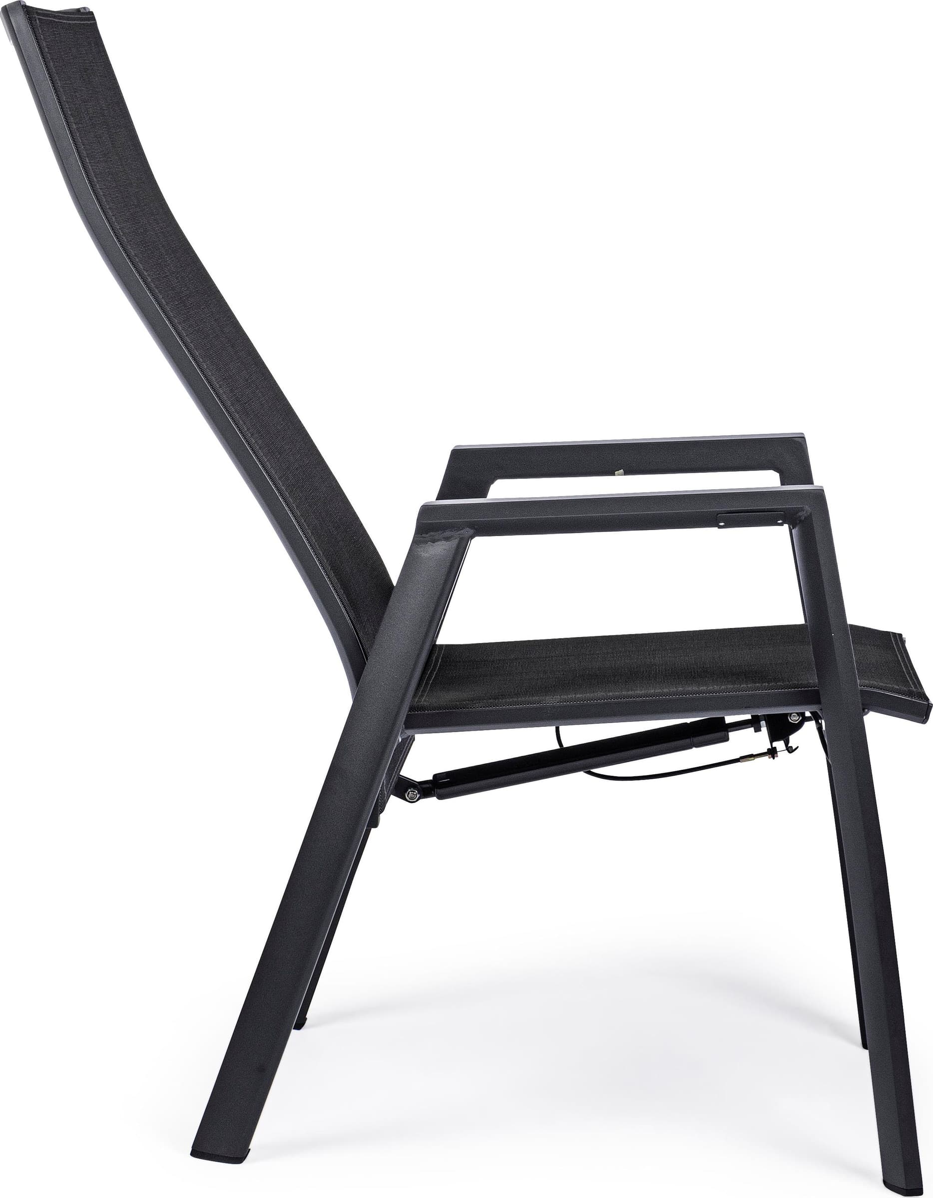 Poltrona antracite "Steven" in alluminio e texilene reclinabile in 7 posizioni da giardino e veranda Giardino e giardinaggio/Arredamento da giardino e accessori/Sedie/Sedie per tavolo da giardino Decor Space - Altamura, Commerciovirtuoso.it
