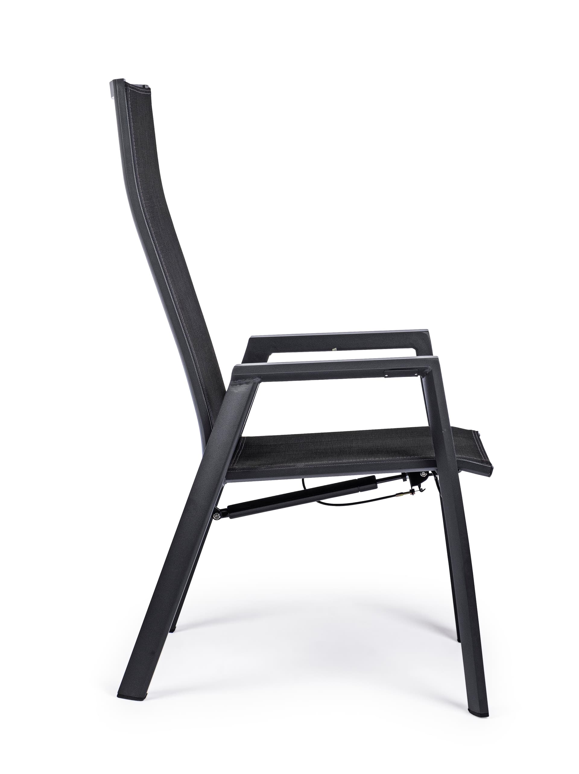 Poltrona antracite "Steven" in alluminio e texilene reclinabile in 7 posizioni da giardino e veranda Giardino e giardinaggio/Arredamento da giardino e accessori/Sedie/Sedie per tavolo da giardino Decor Space - Altamura, Commerciovirtuoso.it