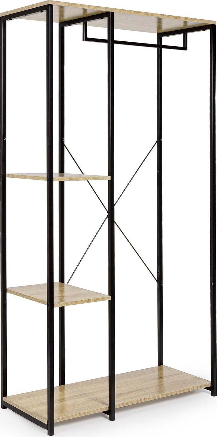 Appendiabiti per ingresso con ripiani e struttura in acciaio elegante e moderno Casa e cucina/Arredamento/Ingresso/Appendiabiti Decor Space - Altamura, Commerciovirtuoso.it