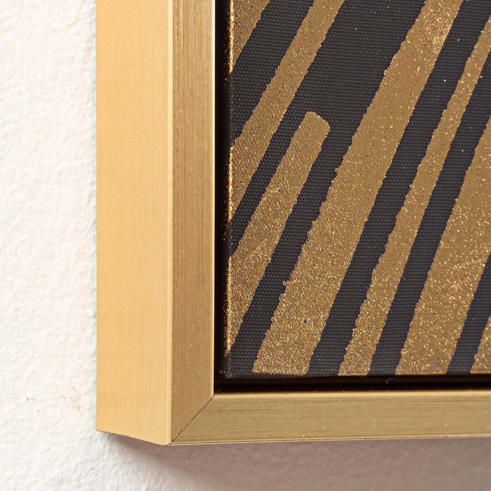 Quadro moderno Stampa su tela Oro su nero 83 X 122 cm minimalista bold Casa e cucina/Decorazioni per interni/Arte/Poster e stampe Decor Space - Altamura, Commerciovirtuoso.it