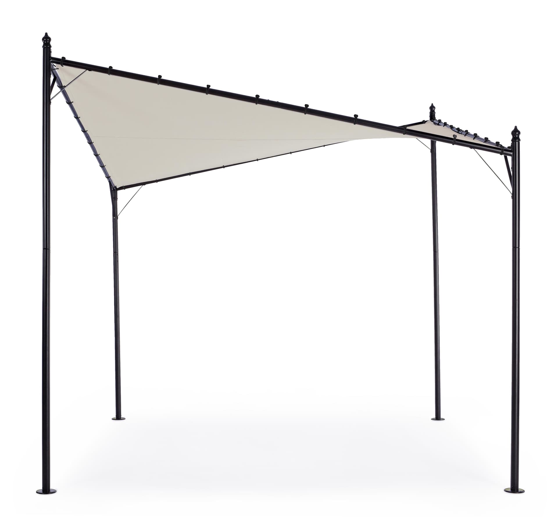 Gazebo vela Gerba 3 x 3 tortora in acciaio da giardino esterno in Gazebo Decor Space - Altamura, commercioVirtuoso.it