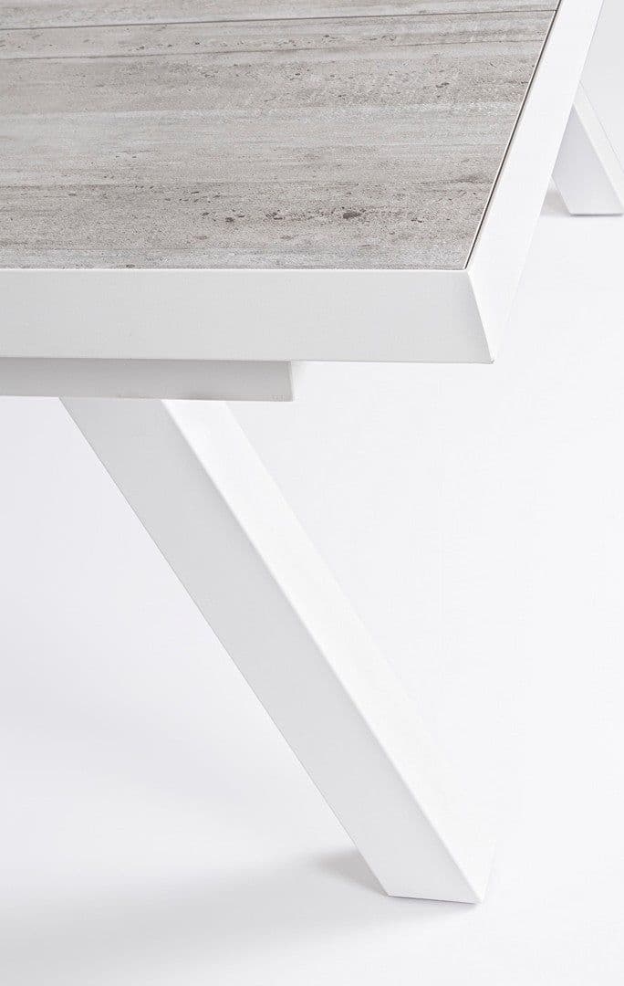 Tavolo allungabile "Krion" con struttura in alluminio, piano in ceramica, da 205 - 265 x 103 cm - 22