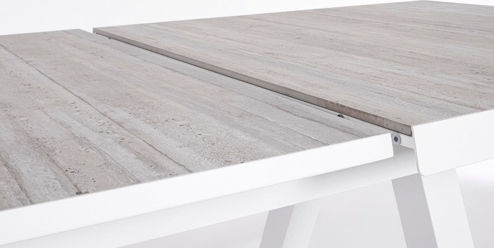 Tavolo allungabile "Krion" con struttura in alluminio, piano in ceramica, da 205 - 265 x 103 cm - 26