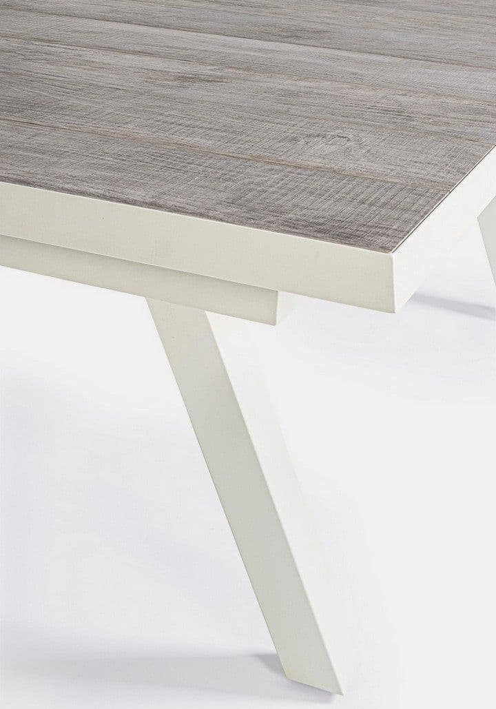 Tavolo allungabile "Krion" con struttura in alluminio, piano in ceramica, da 205 - 265 x 103 cm - 33