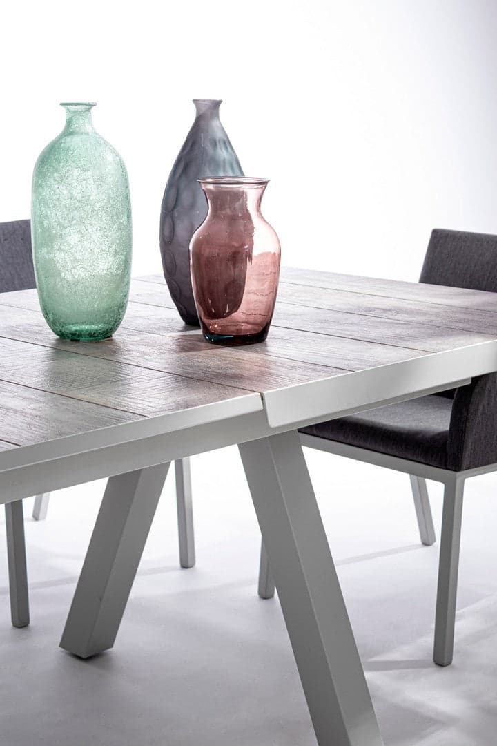 Tavolo allungabile "Krion" con struttura in alluminio, piano in ceramica, da 205 - 265 x 103 cm - 43