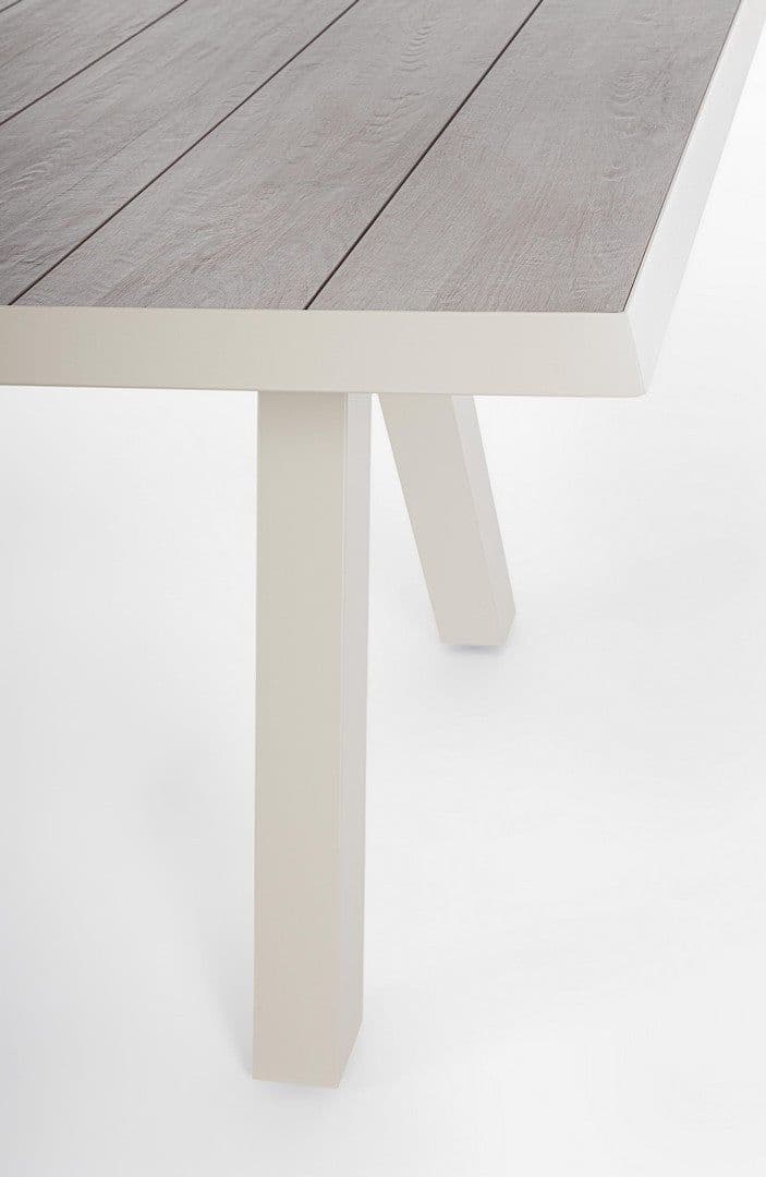 Tavolo allungabile "Krion" con struttura in alluminio, piano in ceramica, da 205 - 265 x 103 cm - 48