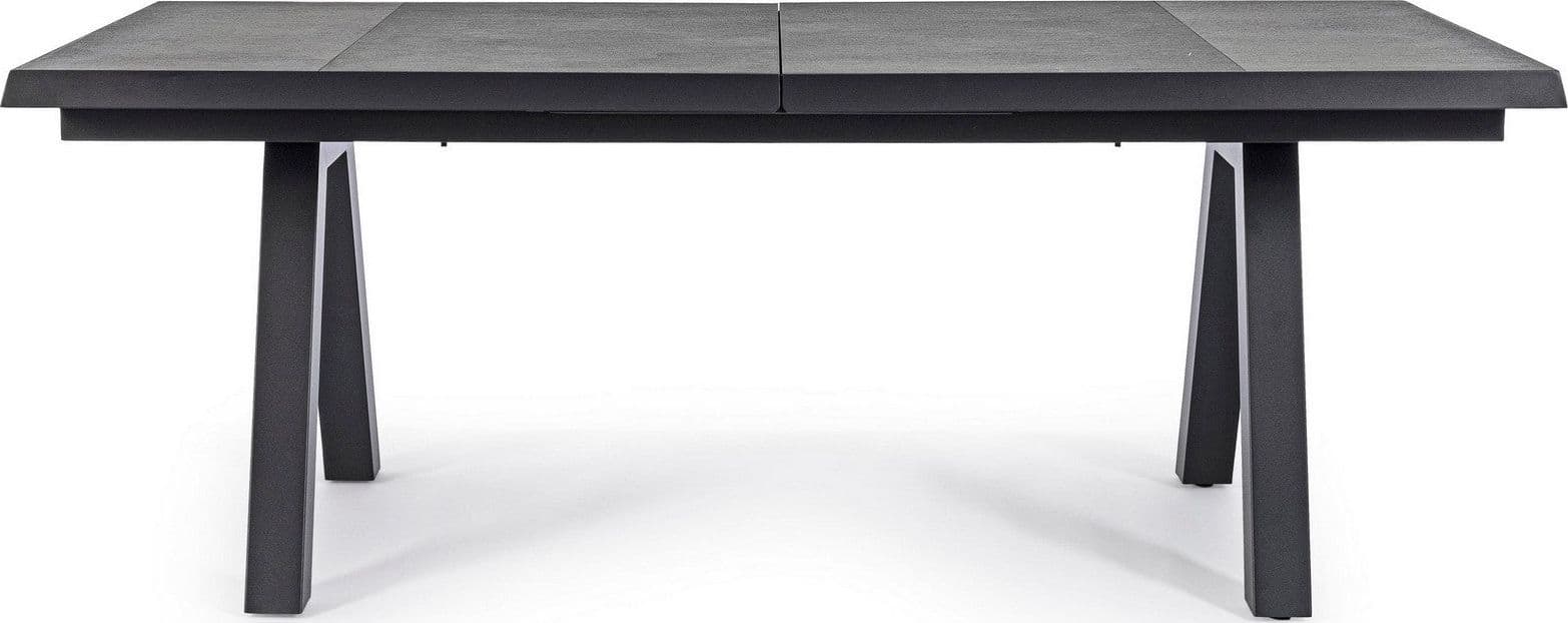 Tavolo allungabile "Krion" con struttura in alluminio, piano in ceramica, da 205 - 265 x 103 cm in Tavoli da sala da pranzo Decor Space - Altamura, commercioVirtuoso.it