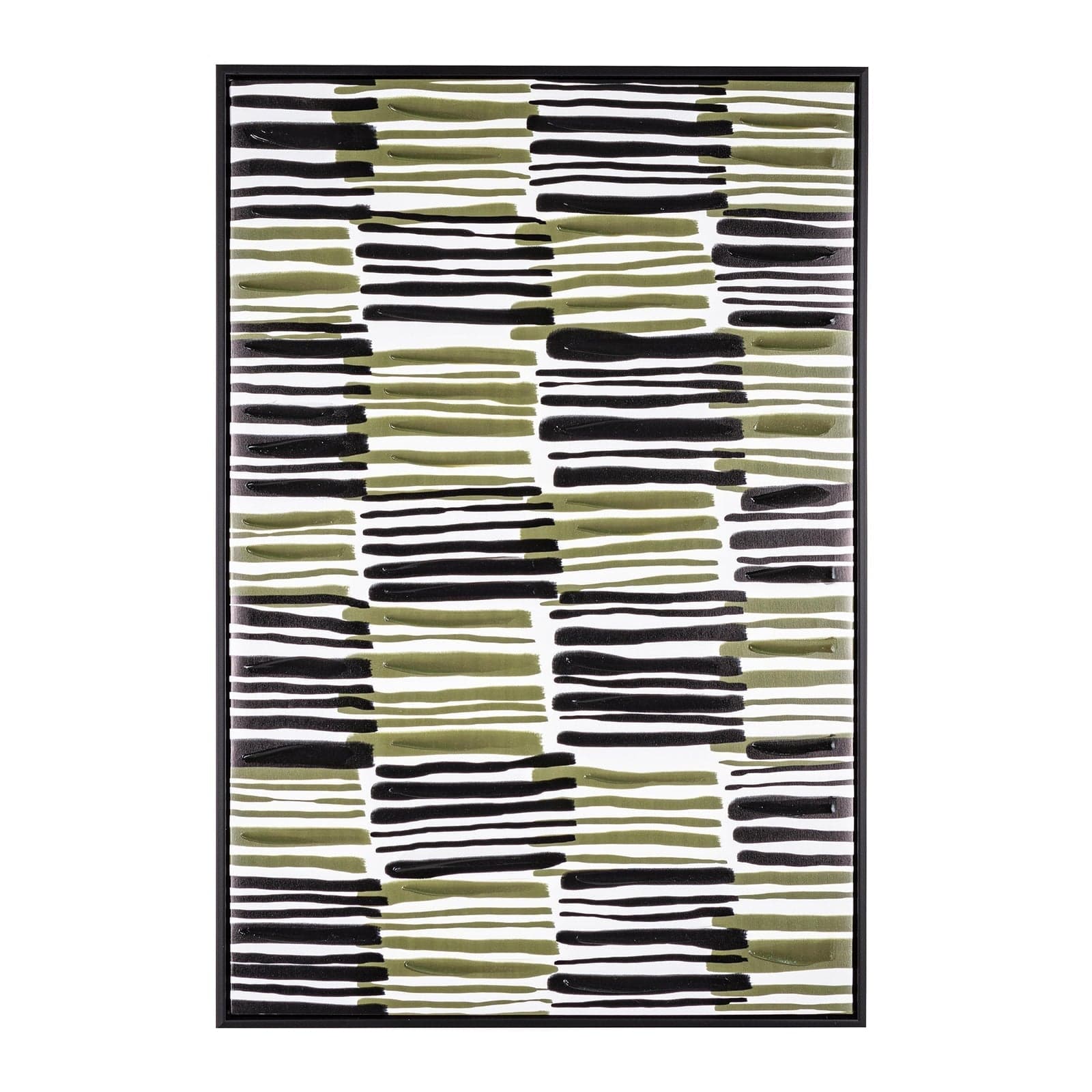 Quadro moderno olio su tela dipinto a mano verde e nero 62 X 92 cm minimalista bold in Poster e stampe Decor Space - Altamura, commercioVirtuoso.it