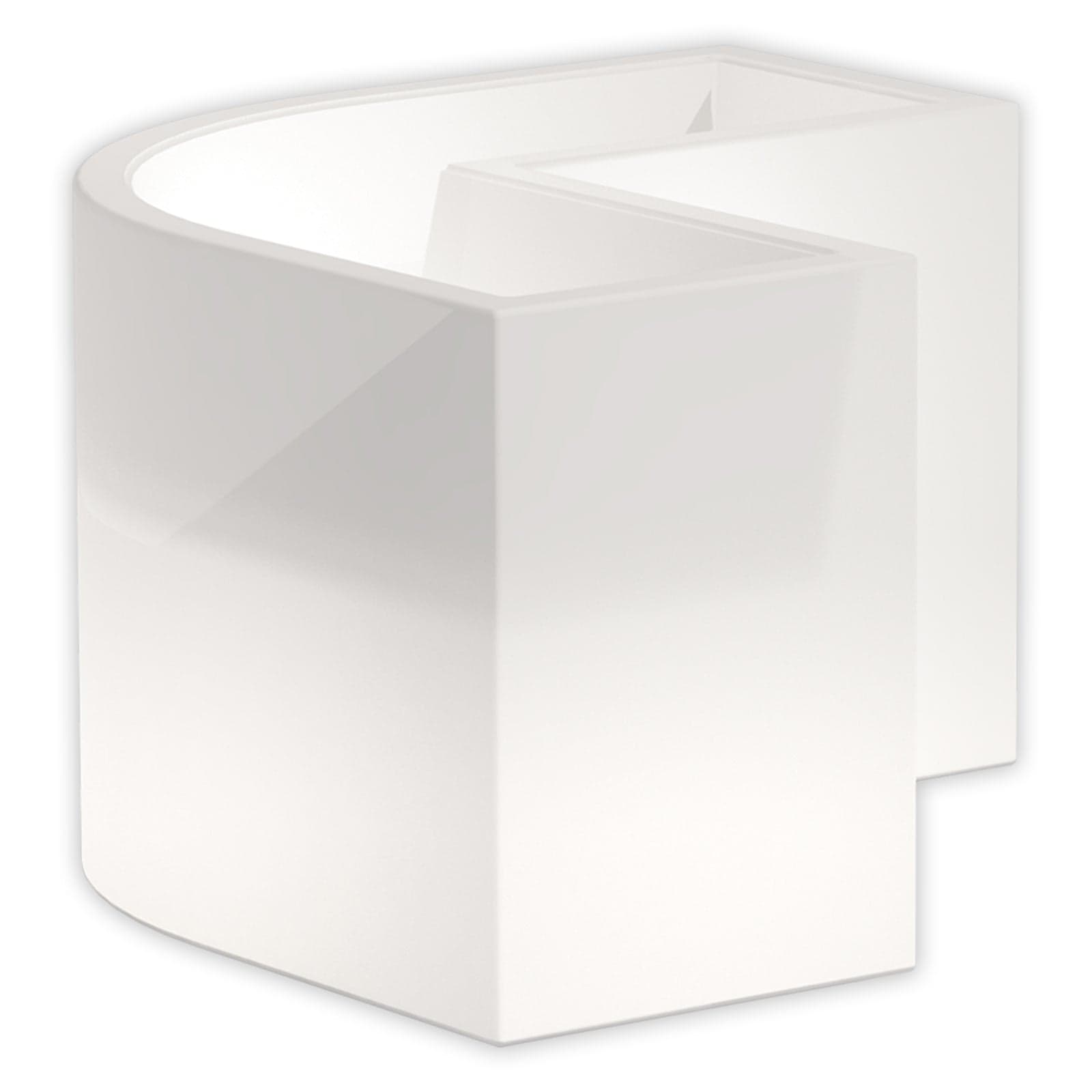 Vaso angolare FlowerPot Bright con led decorazione "Made in Italy" per esterno