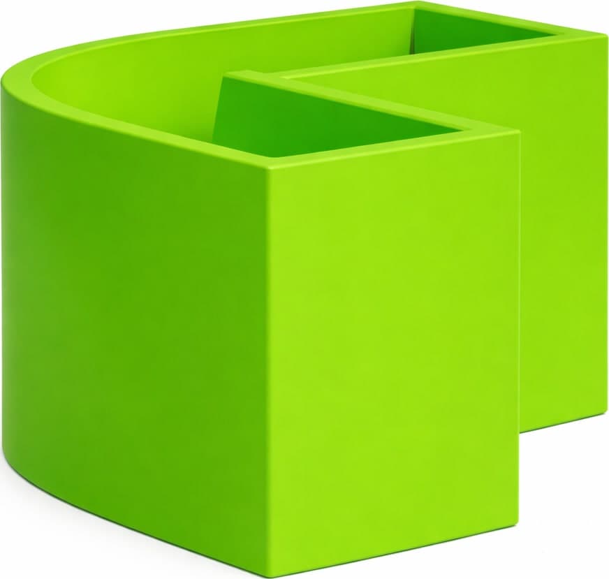Vaso angolare FlowerPot Bright con led decorazione "Made in Italy" per esterno in Fioriere Decor Space - Altamura, commercioVirtuoso.it