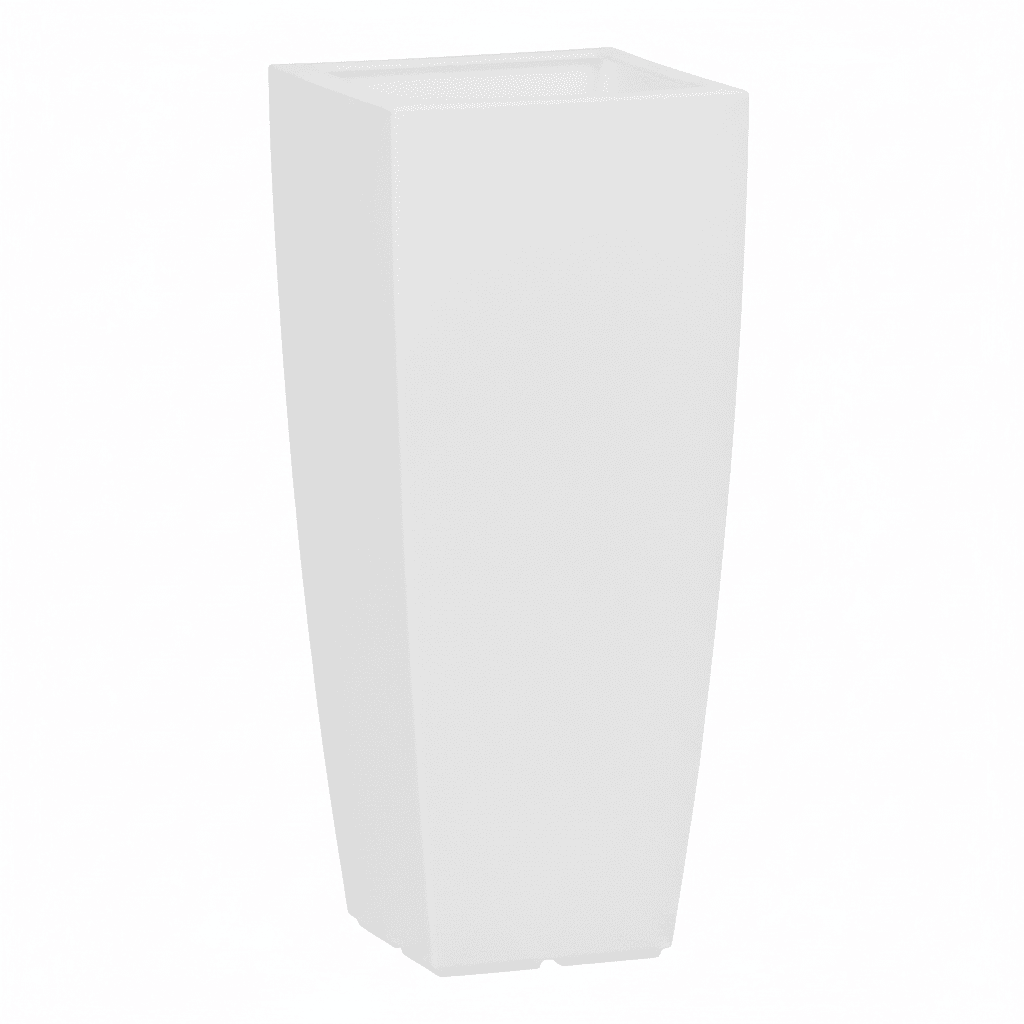 Vaso luminoso Stilo Square Bright decorazione con led per esterno "Made in Italy" - 9