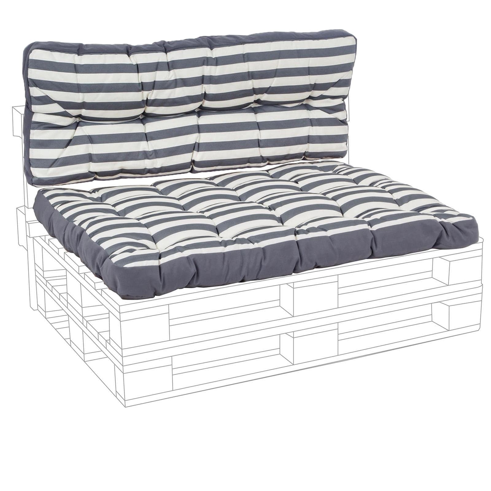 Cuscino imbottito per pedane in legno divani con bancali 120 cm - 29