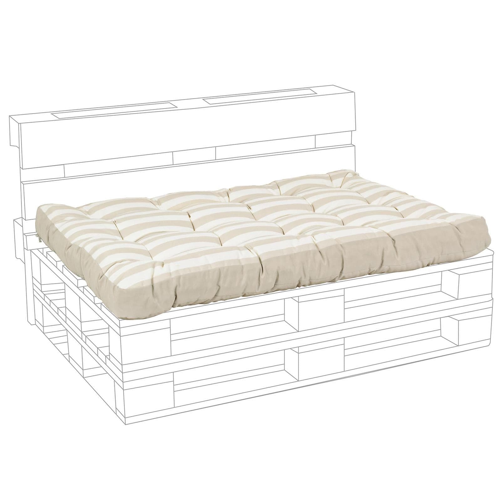 Cuscino imbottito per pedane in legno divani con bancali 120 cm - 22