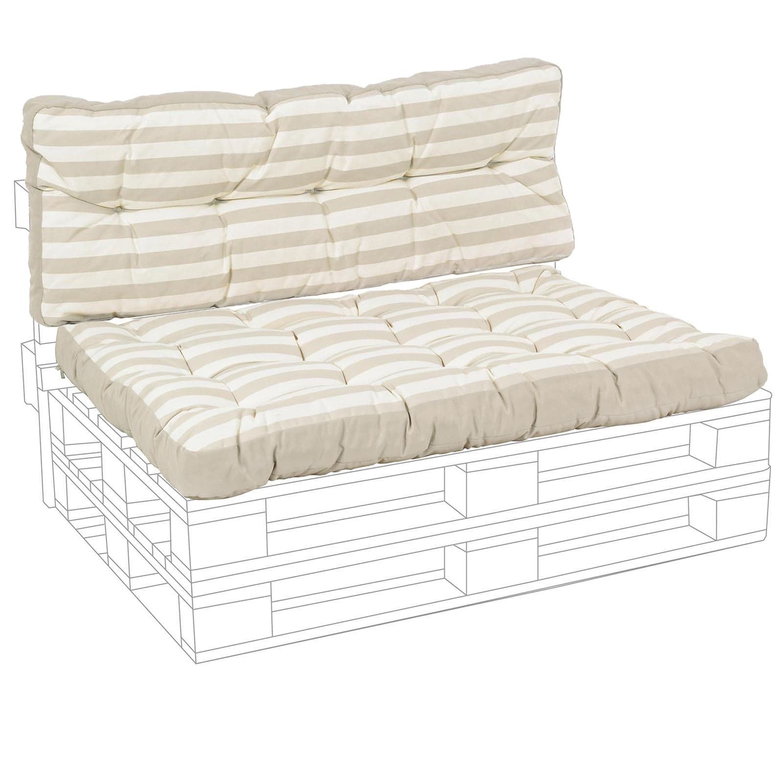 Cuscino imbottito per pedane in legno divani con bancali 120 cm - 23
