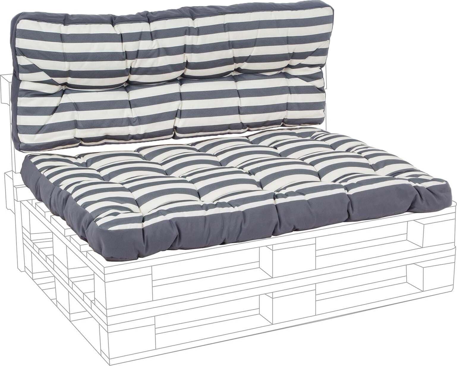 Cuscino imbottito per pedane in legno divani con bancali 120 cm Giardino e giardinaggio/Arredamento da giardino e accessori/Cuscini/Cuscini per divani Decor Space - Altamura, Commerciovirtuoso.it