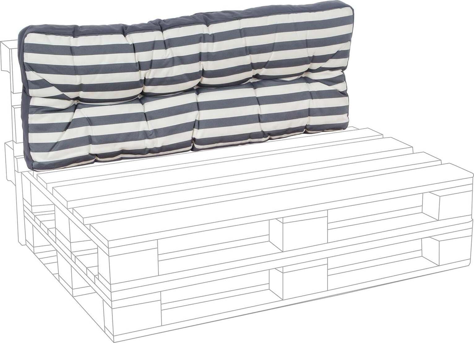 Cuscino imbottito per pedane in legno divani con bancali 120 cm Giardino e giardinaggio/Arredamento da giardino e accessori/Cuscini/Cuscini per divani Decor Space - Altamura, Commerciovirtuoso.it