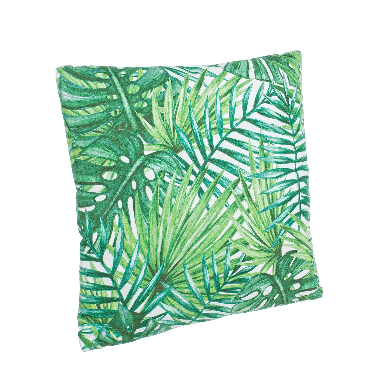 Cuscino imbottito per divano con ricamo foglie verdi 40 x 40 cm in Cuscini decorativi Decor Space - Altamura, commercioVirtuoso.it