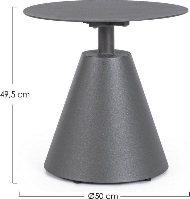 Tavolino da caffe "Aloha" per lettino da esterno e giardino Ø 50 cm in alluminio in Tavoli standard Decor Space - Altamura, commercioVirtuoso.it