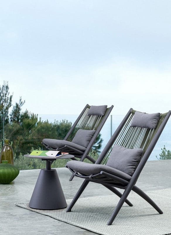 Tavolino da caffe "Aloha" per lettino da esterno e giardino Ø 50 cm in alluminio in Tavoli standard Decor Space - Altamura, commercioVirtuoso.it