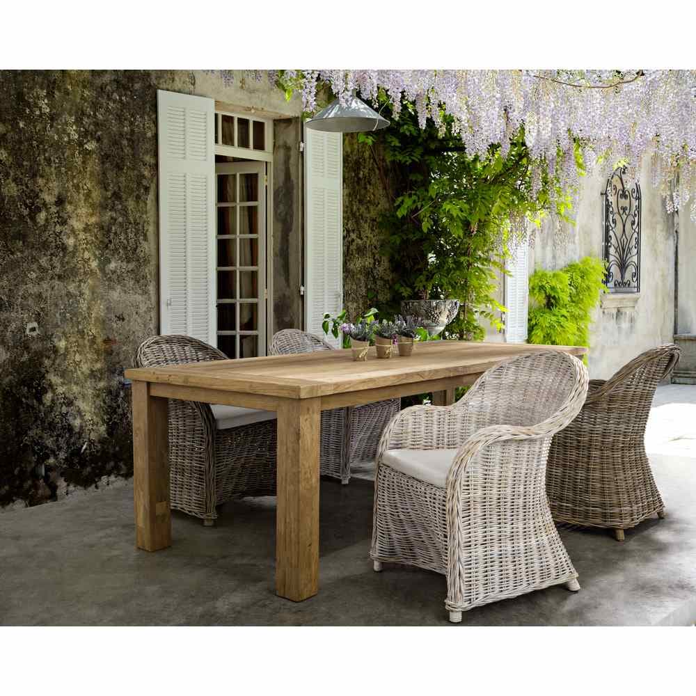 Tavolo allungabile "Bounty" in legno di Teak Riciclato da giardino 160/220 x 95 cm in Tavoli standard Decor Space - Altamura, commercioVirtuoso.it