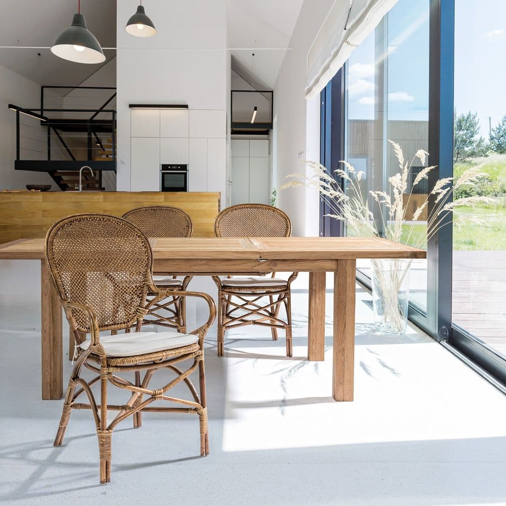 Tavolo allungabile "Bounty" in legno di Teak Riciclato da giardino 160/220 x 95 cm in Tavoli standard Decor Space - Altamura, commercioVirtuoso.it